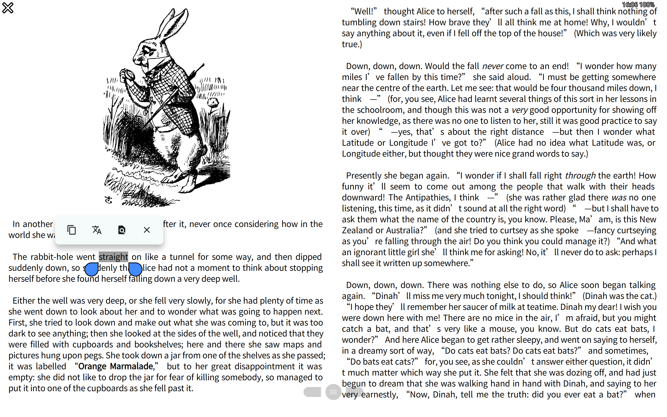 E-book Text Selection